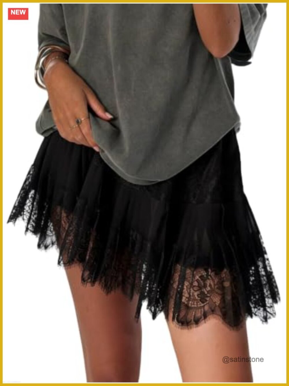 Lace Y2k Layered Mesh Pleated Ruffle Flowy Skirt Mini Slip Under